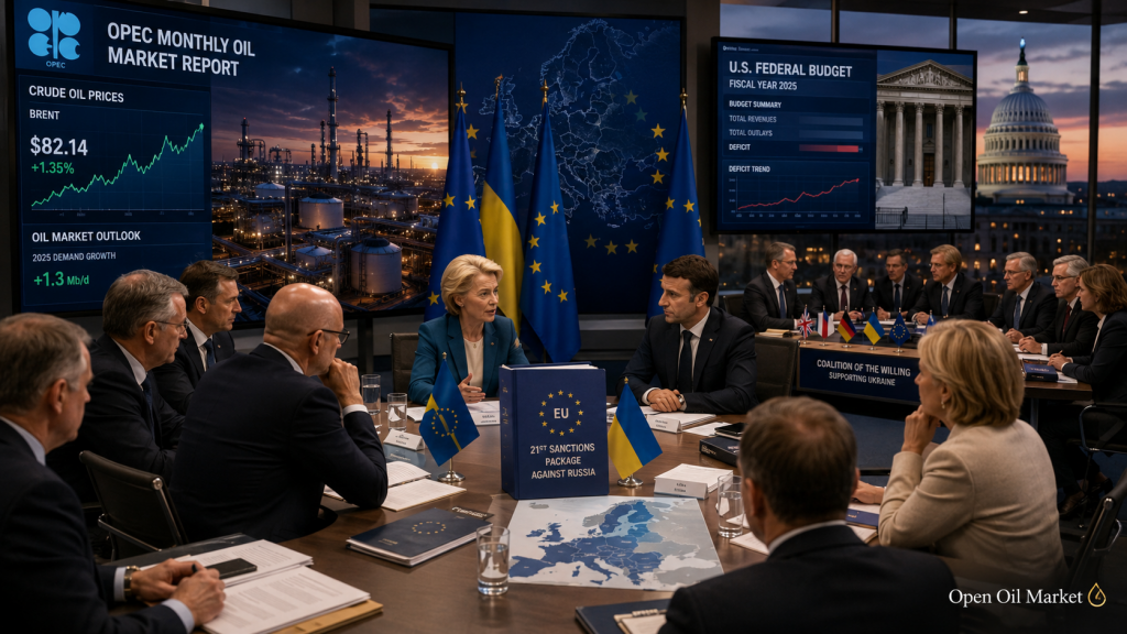 Sanciones de la UE contra Rusia, reunión sobre Ucrania, informe de la OPEP y datos sobre el presupuesto de EE. UU. del 13 de julio de 2026.