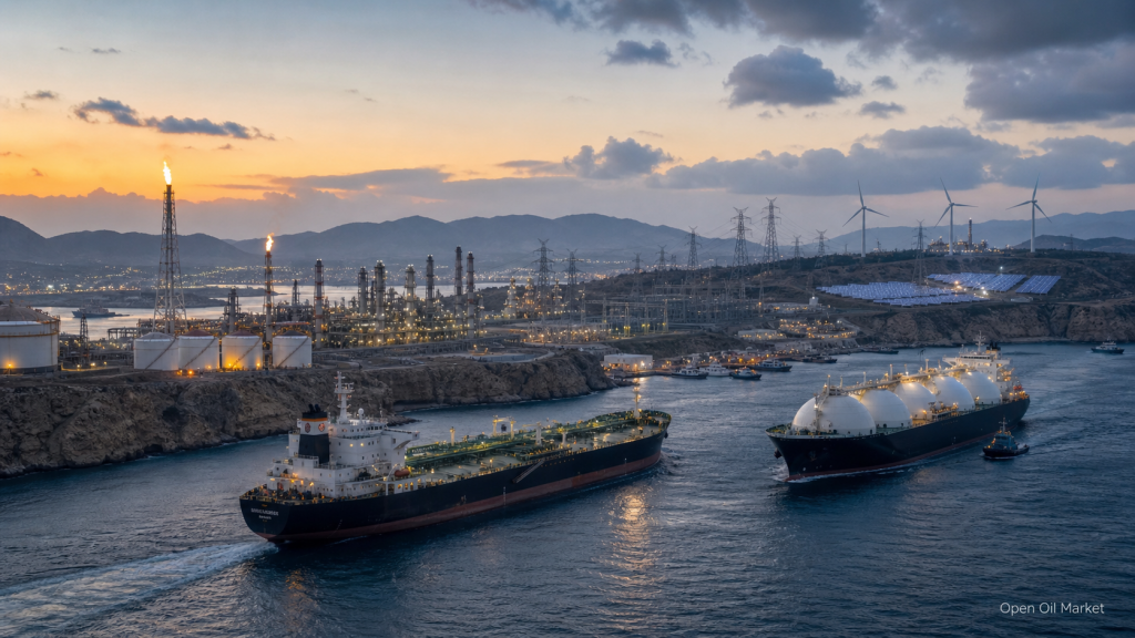 Mercado energético mundial 5 de mayo de 2026: petróleo, gas, GNL, refinerías, electricidad y energías renovables.