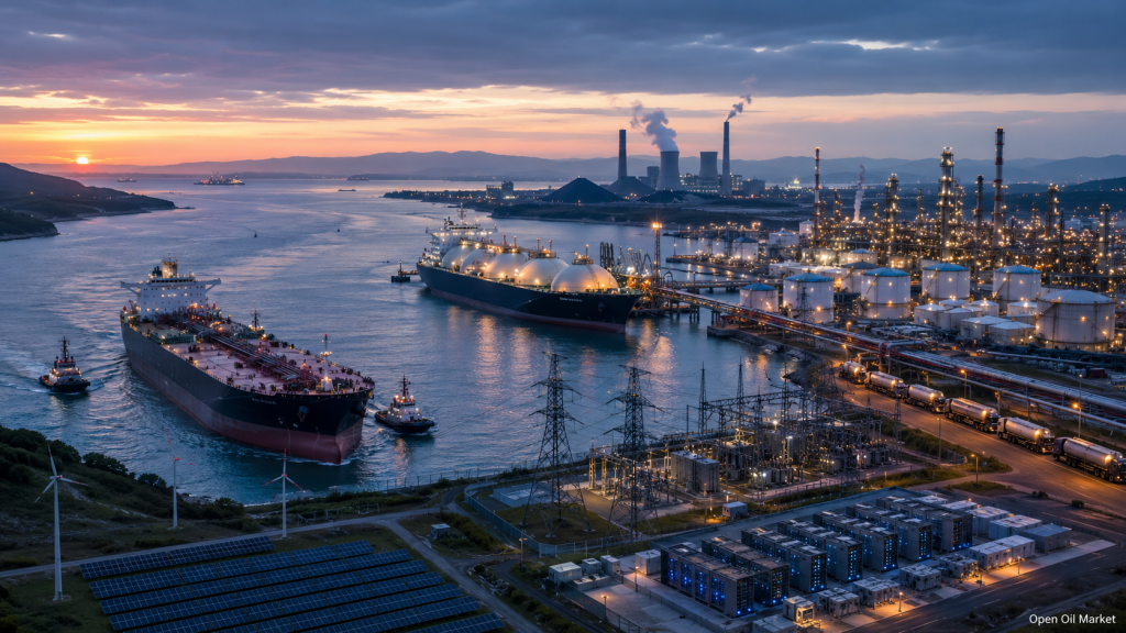 Noticias de petróleo y gas y energía 2 de junio de 2026: petrolero en el estrecho estratégico, terminal de GNL, refinería, redes eléctricas, centro de datos, energías renovables y generación a carbón