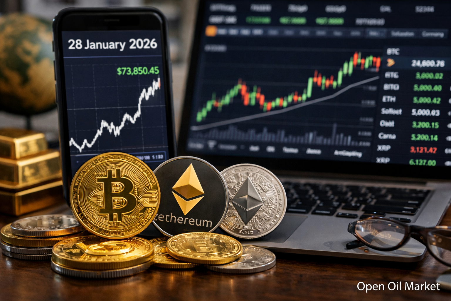 Noticias de criptomonedas - miércoles, 28 de enero de 2026 Bitcoin, Ethereum y el mercado de activos digitales