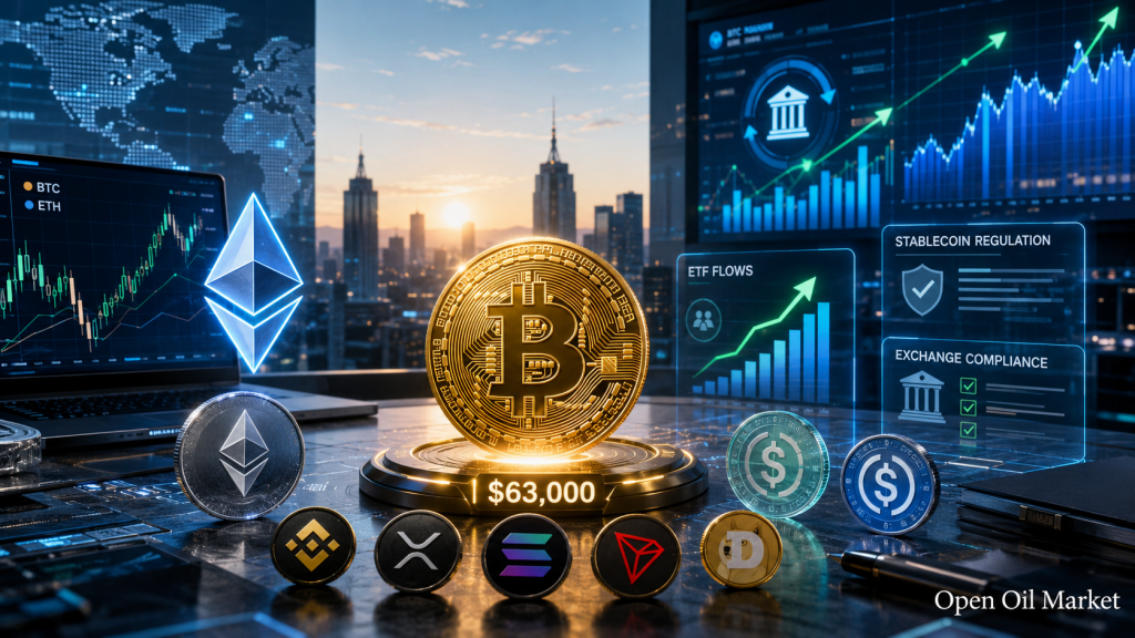 Mercado de criptomonedas 10 julio 2026: Bitcoin cerca de $63,000, Ethereum, top 10 criptomonedas, ETF y stablecoins