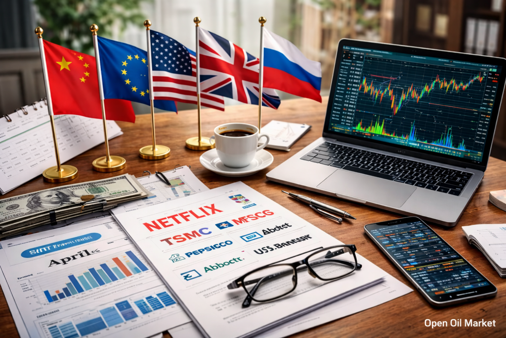 Eventos económicos y informes corporativos - jueves 16 de abril de 2026: PIB de China, CPI de la eurozona e informes de empresas