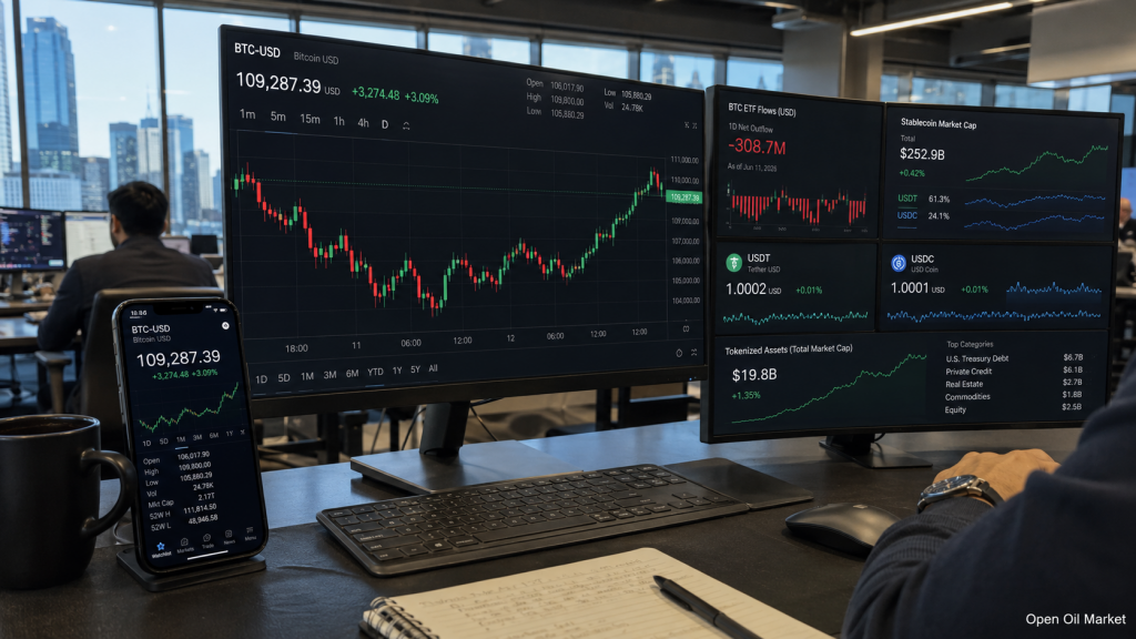 Noticias de criptomonedas 12 de junio de 2026: Bitcoin nuevamente en juego, las salidas de ETF no rompieron el mercado, y las stablecoins transforman las reglas de la inversión.