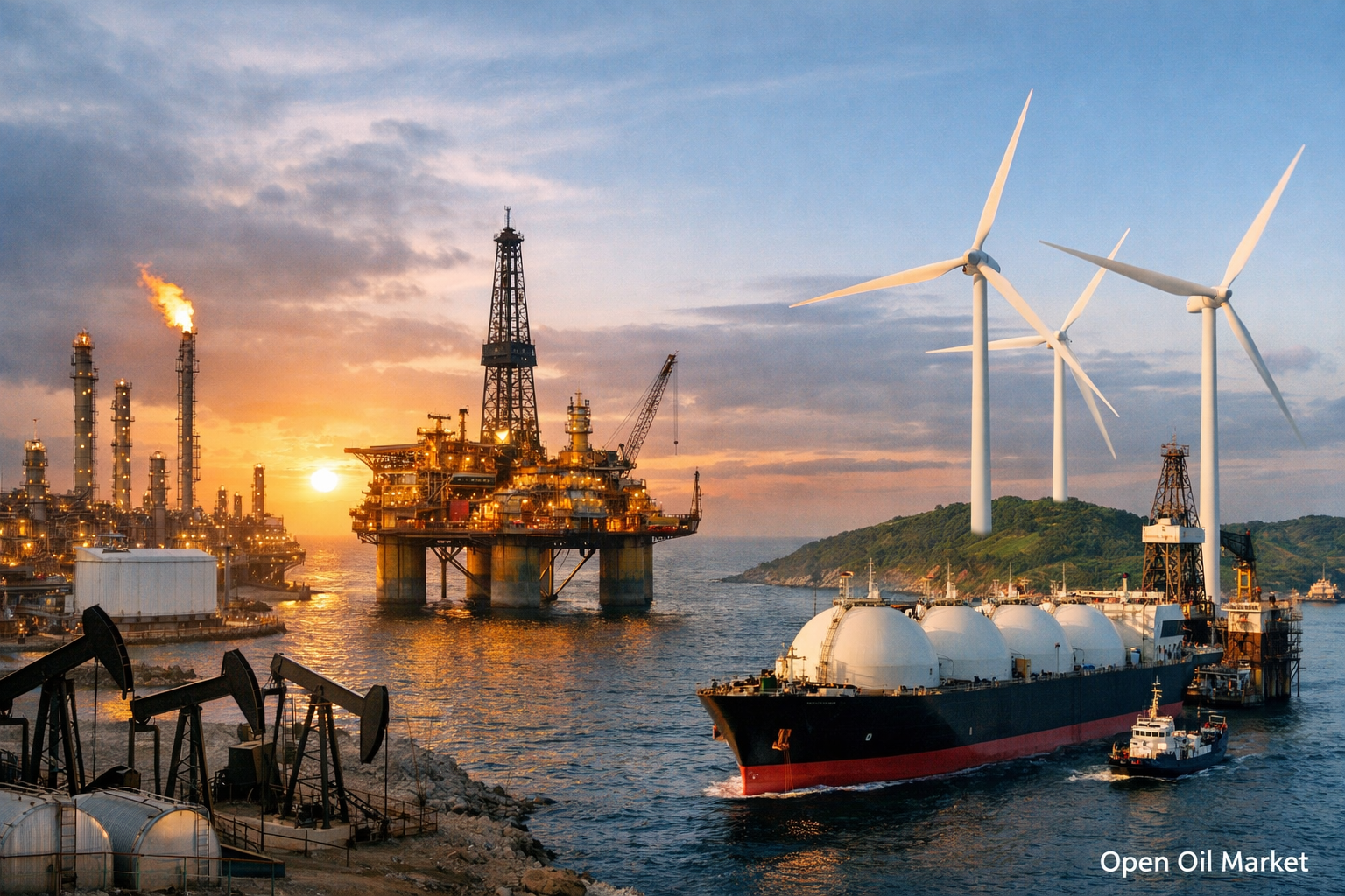 Mercado energético mundial: petróleo, gas, electricidad y FER — eventos del 4 de febrero de 2026