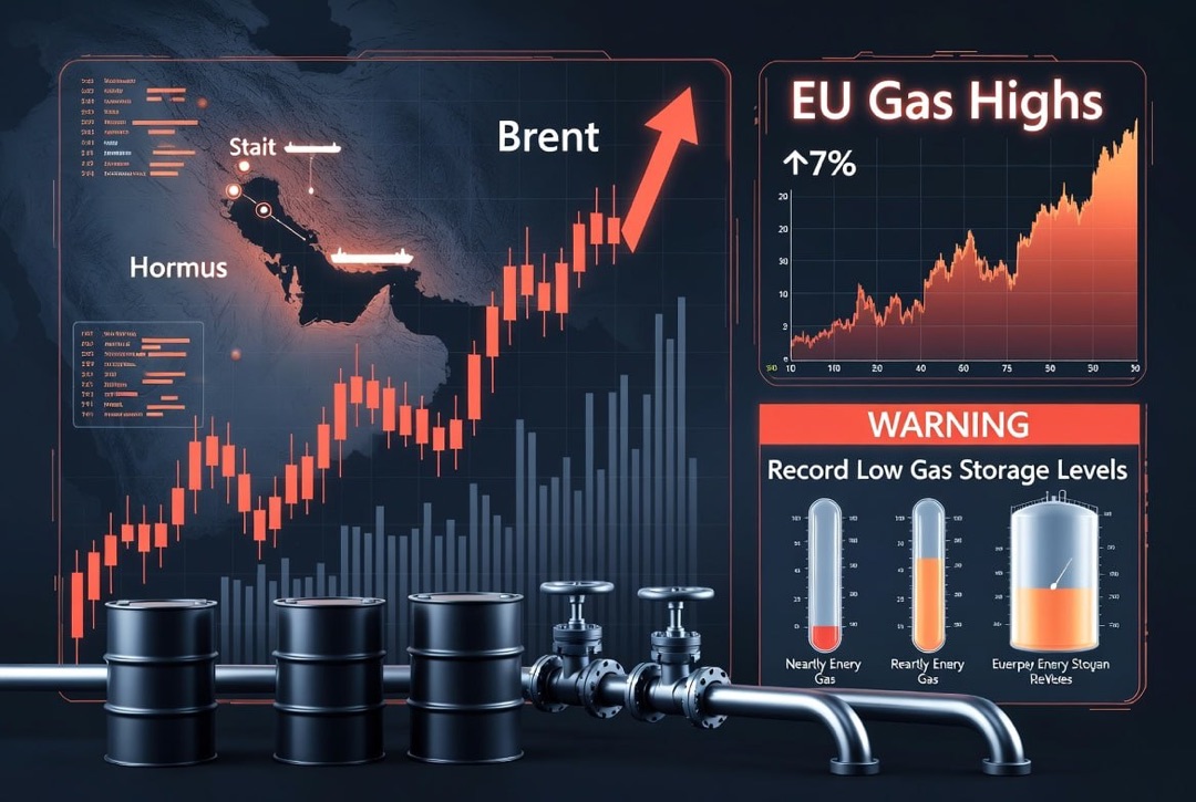 Noticias del sector energético - jueves, 30 de julio de 2026: la escalada en el estrecho de Ormuz impulsa el petróleo Brent, gas en Europa con máximos y récords bajos.