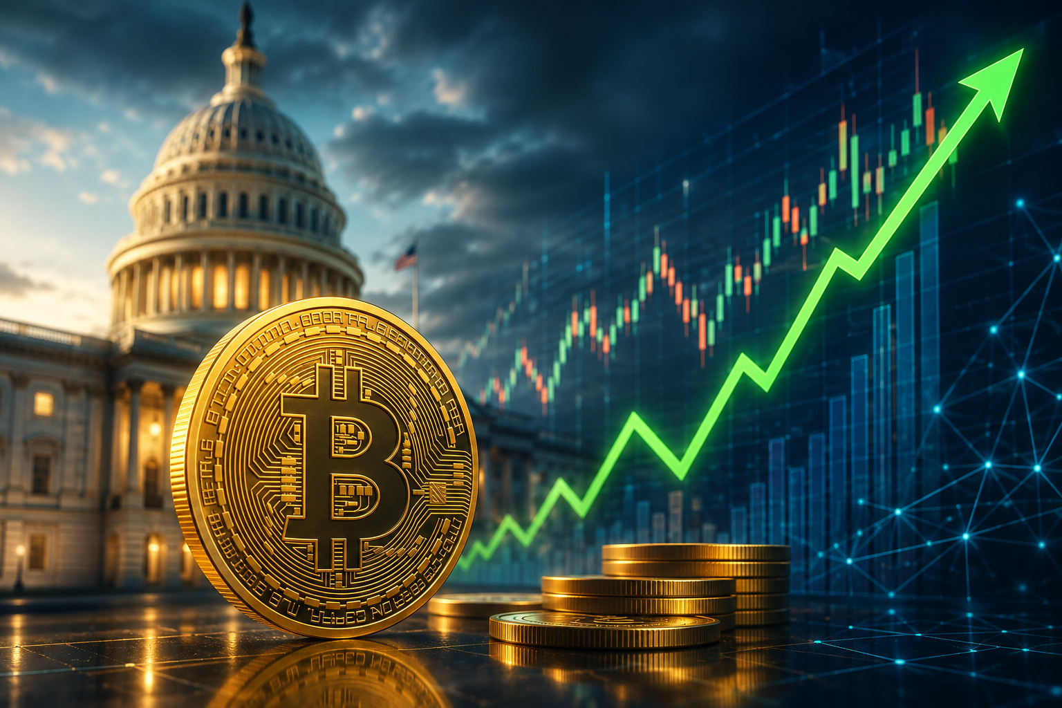 Noticias de criptomonedas: miércoles, 5 de agosto de 2026 — el bitcoin rebota a $64,000, el mercado espera la resolución sobre la ley CLARITY Act