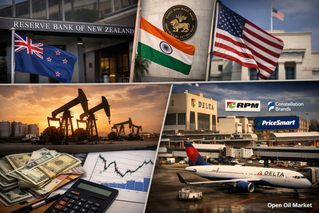 Eventos económicos e informes corporativos miércoles 8 de abril de 2026: tasas de bancos centrales, IPP de la eurozona, reservas de petróleo de EE.UU. y actas del FOMC