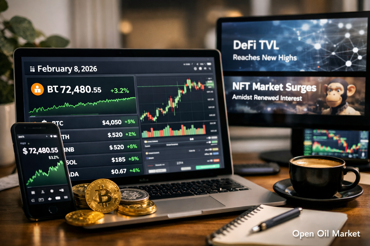 Noticias cryptocurrency 8 de febrero de 2026: eventos clave y top-10 activos digitales