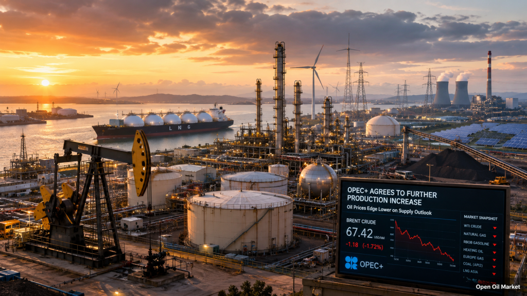 Noticias petróleo y energía 5 de julio de 2026: OPEP+ aumenta producción, el petróleo se abarata, GNL y ER cambian el mercado energético