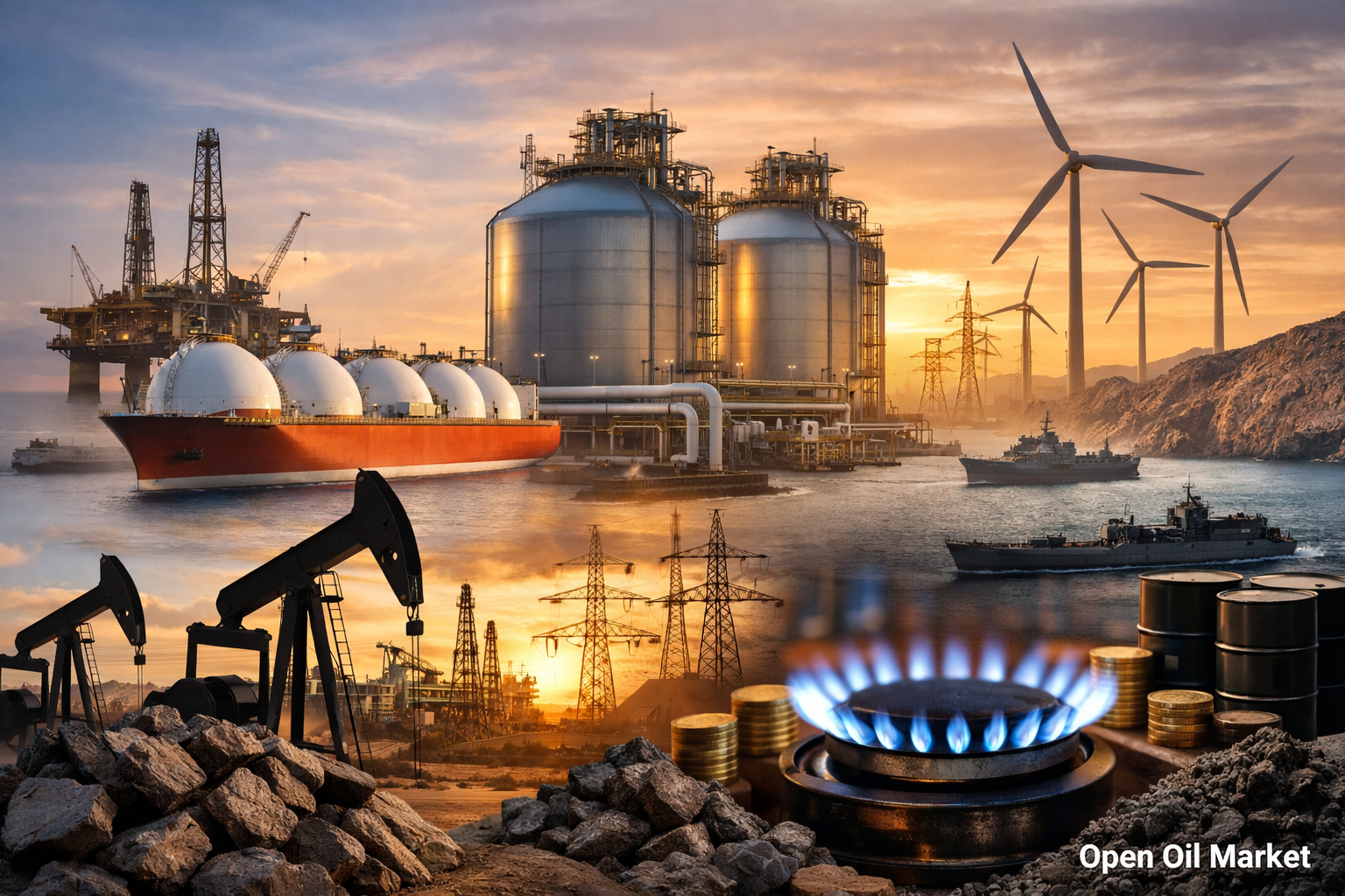 Noticias petróleo y energía — jueves, 26 de febrero de 2026: riesgo de escalada alrededor de Irán, dinámica Brent/WTI y flujos récord de GNL a Europa.