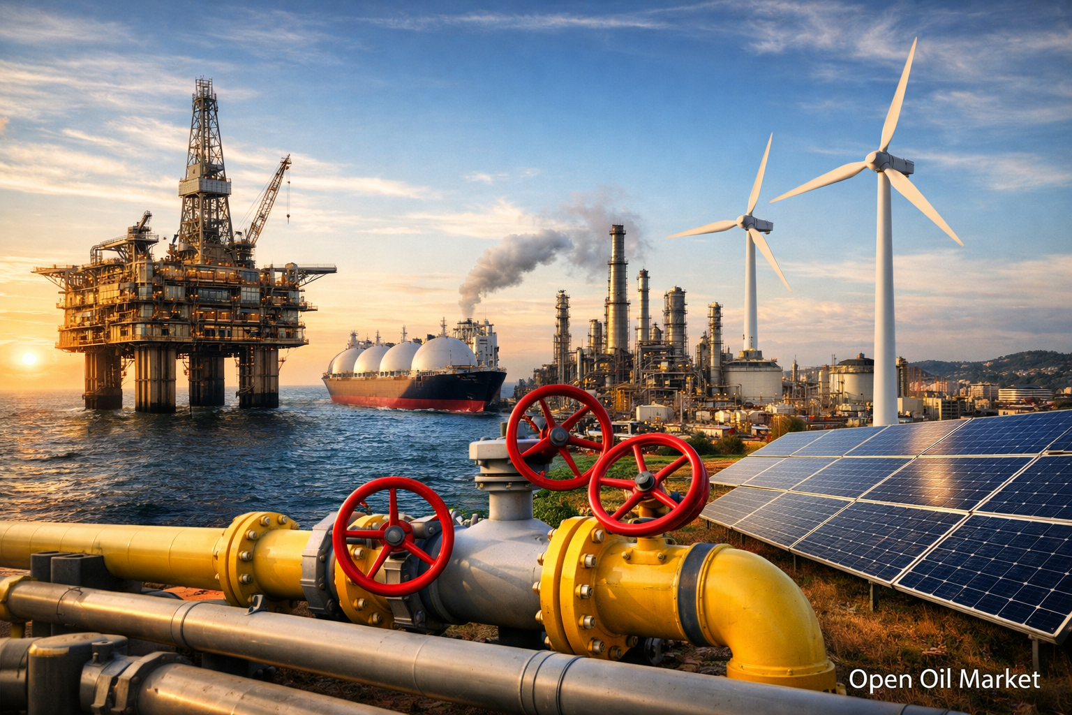 Mercado mundial de petróleo, gas y energía — petróleo, gas, GNL, energías renovables y electricidad, tendencias globales del sector energético lunes, 19 de enero de 2026